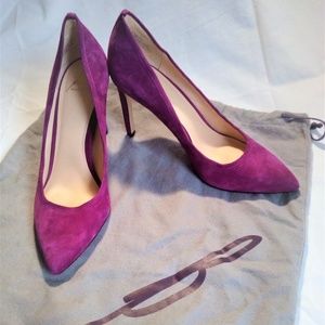 Brian Atwood B-Malika Pur Suede Pink size6.5 EUC